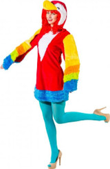 Ladies Plush Parrot Fancy Dress Costume