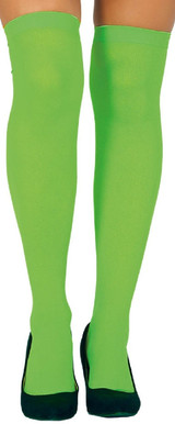 Ladies Solid Green Stockings