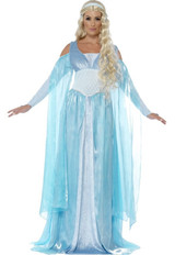 Ladies Medieval Ice Maiden Fancy Dress Costume