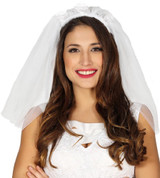 Adult White Bride Fancy Dress Veil