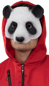 Adult Half Face Panda Fancy Dress Mask