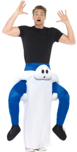 Mens Ride On Ghost Fancy Dress Costume