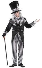 Mens Dark Mad Hatter Fancy Dress Costume