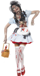 Ladies Zombie Dorothy Fancy Dress Costume
