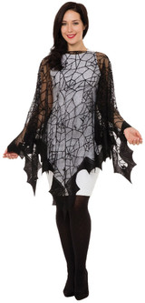 Ladies Spider Web Fancy Dress Cape