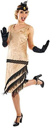 Ladies Gold Flapper Costume