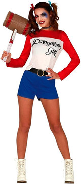 Adult Dangerous Girl / Harley Crazy Costume