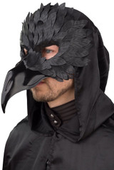 Adult Black Bird Fancy Dress Mask - One Size