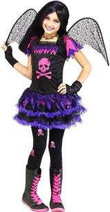 Girls Pink Skull Fairy