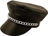 Adults PVC Biker Hat with Chain