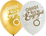 6 Premium Printed Latex Engagement Balloon, 11-Inch
