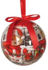 Box Of 6 Festive Teddy Bauble Decorations