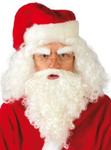 Mens Santa Beard And Wig Fancy Dress Kit One Size