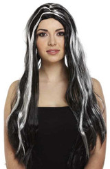 Black/White Streak Wig