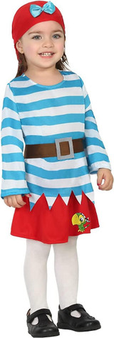 Baby Girls Blue Pirate Costume