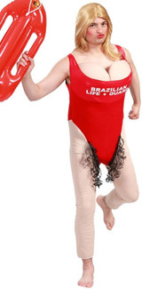 Mens Stag Lifeguard Fancy Dress Costume