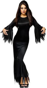 Ladies dark bride Fancy Dress Costume