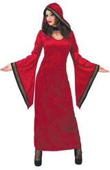 Ladies Red Medieval Priestess Costume