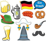 Oktoberfest Photo Booth Fun Signs - 12 Pieces