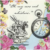 Alice in Wonderland Napkins Supplies for Mad Hatter Tea, Birthday Party, Baby Shower | 20 Pack 25cm, Paper