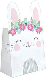 Party Birthday Bunny Paper Treat Bags-8 Pcs, Multicolor, 3.25x4.5x8inc