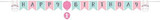 Pink Happy Birthday' Bunny Ribbon Banner-1 Pc, Paper