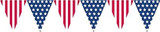 4th July USA Stars & Stripes Pennant Bunting - 3.65m