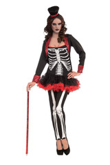 Mrs Bone Jangles Skeleton Costume One Size
