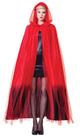 Red Hooded Cape One Size