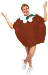 Adults Christmas Pudding Fancy Dress Costume One Size