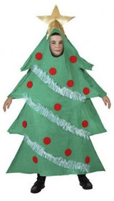 Childs Festive Christmas Tree Fancy Dress Costume
