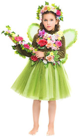 Girls Green Flower Fairy