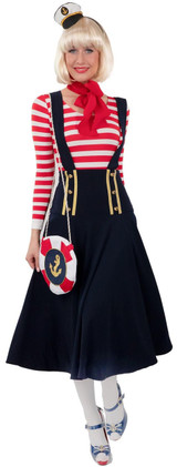 Ladies Sailor Midi Skirt