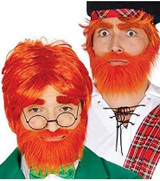 Mens Ginger Leprechaun Wig & Beard