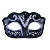 Black/Silver Masquerade Mask