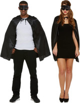 Adult Black Superhero Cape