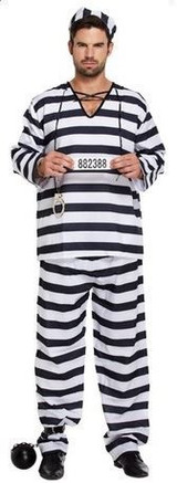 Mens Prisoner Fancy Dress Costume 3