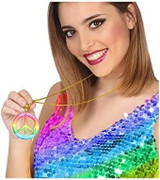 Ladies Rainbow Peace Necklace