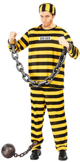 Mens Yellow Prisoner - One Size