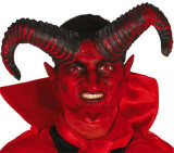 Mens Curled Demon Horns