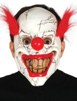 White Clown Mask with Red Hair