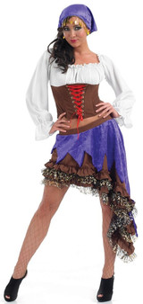 Ladies Gypsy Queen Fancy Dress Costume
