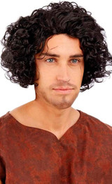 Mens Black Warrior Wig