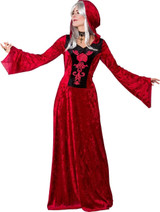 Ladies Red Medieval Priestess