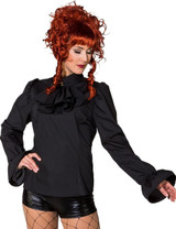 Ladies Black Steampunk Blouse