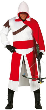 Mens Knights Templar Assassin Fancy Dress Costume