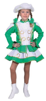 Girls Green Majorette Costume