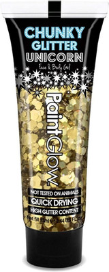 Chunky Glitter Face and Body Gels, Gold Digger, 13 ml