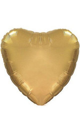 Gold Heart Shaped Foil Balloon 18"