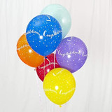 6 Metallic Congratulations Balloons